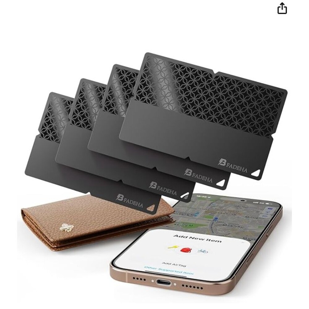 [Apple MFi Certified](iOS Only)- BFADEHA - Bluetooth Tracker Smart Card - 4 PACK